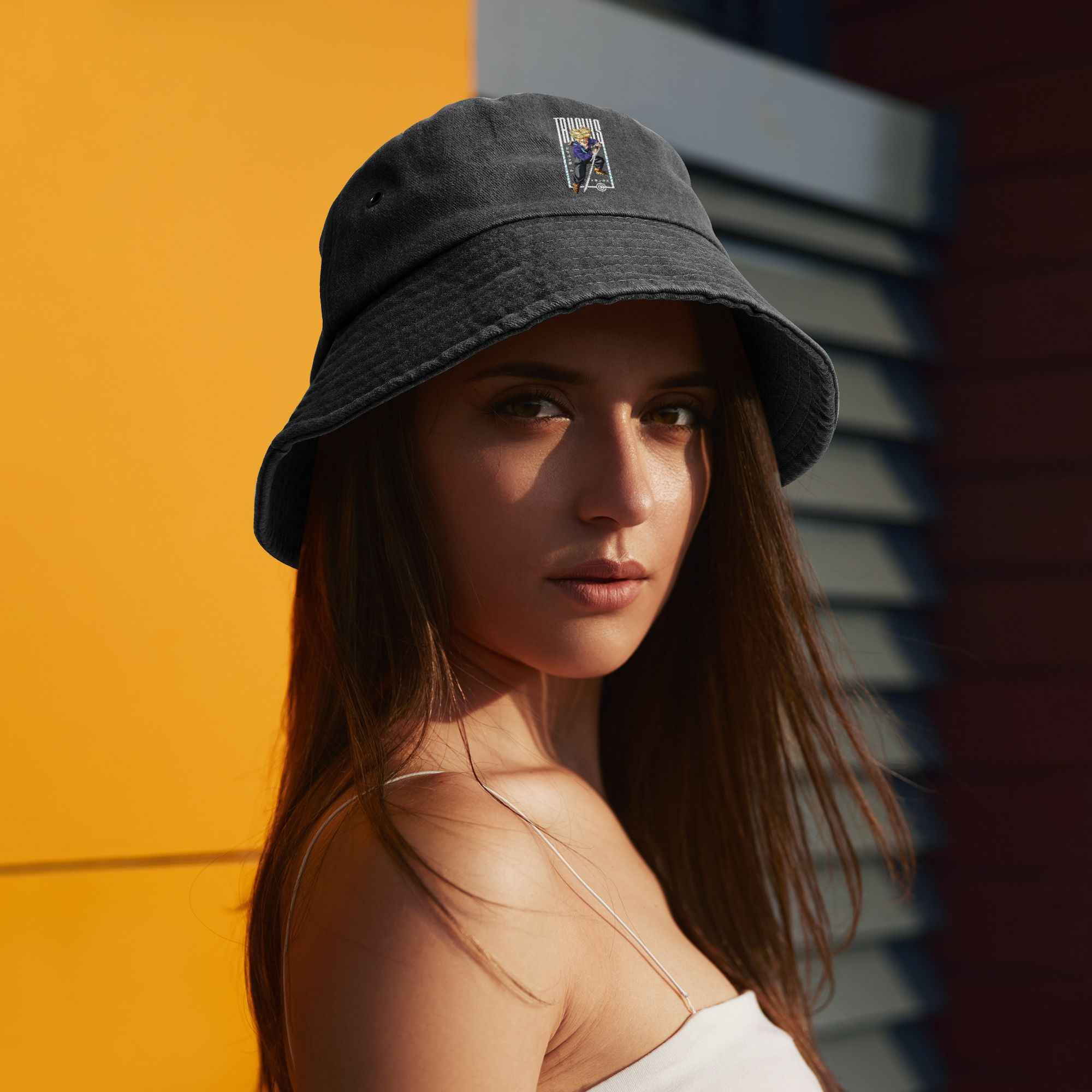 Outdoor Sport Ideas - ユニセックス ダメージ加工デニム ウォッシュド バケットハット トランクス ドラゴンボール