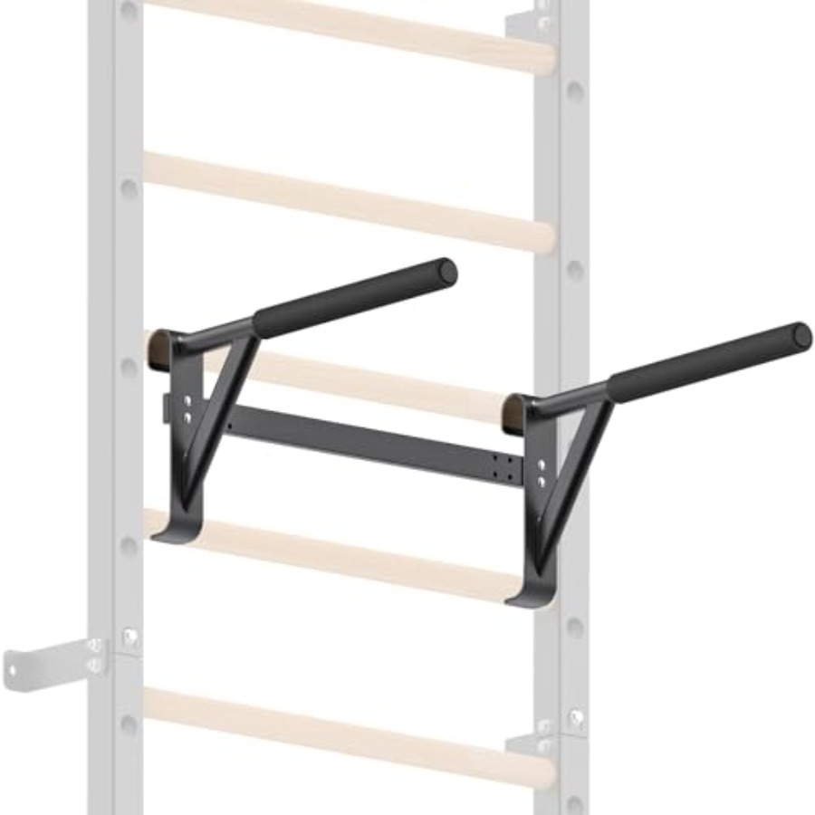 Gymnastic Bar Home - 壁掛け体操用ストールバー 2x2 スウェーデンラダー 1穴付き木製グリップ付き懸垂バー 家庭用壁ジム 学校トレーニング用