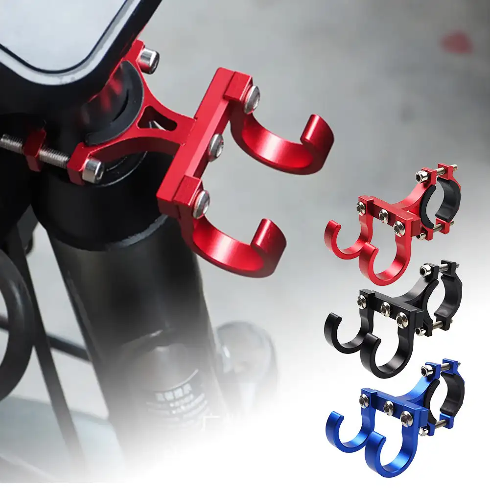 Outdoor Sports Store - 電動スクーターフックシンプルな自転車棚チューブ収納ハンガーバックルフックフック電動自転車ポータブルダブルメタルヘルメットラック