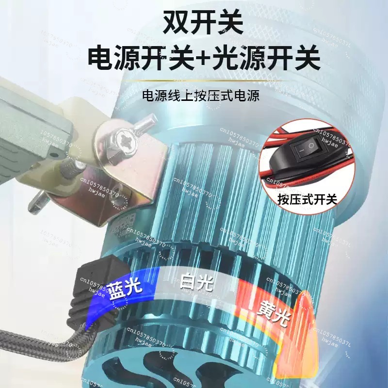 Outdoor Spotlight - ズーム可能な伸縮式スポットライト、長距離明るい照明ランプ、夜釣りやアウトドア活動用の屋外ポータブルライト