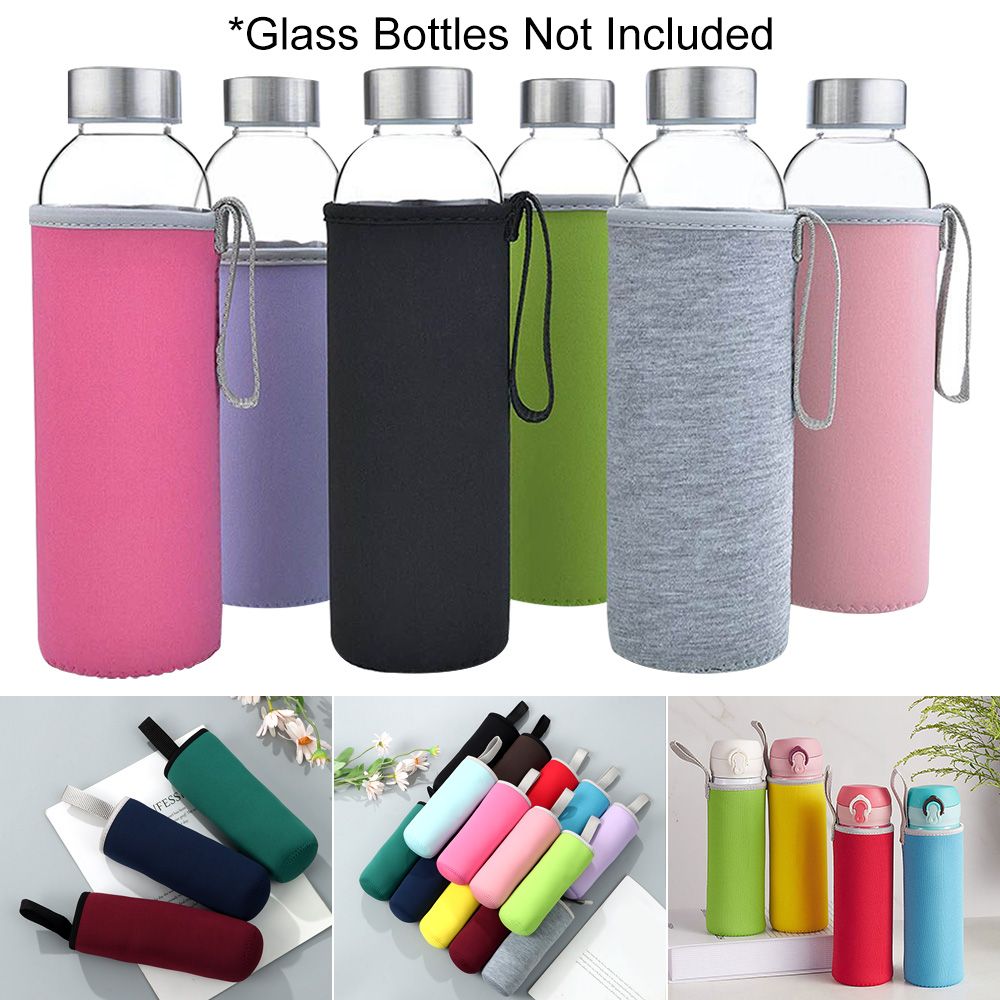 Outdoor Sport Glass Water Bottle - アウトドアスポーツポーチ ポータブルガラスボトルカバー ウォーターボトルカバー 真空カップスリーブ ウォーターボトルケース