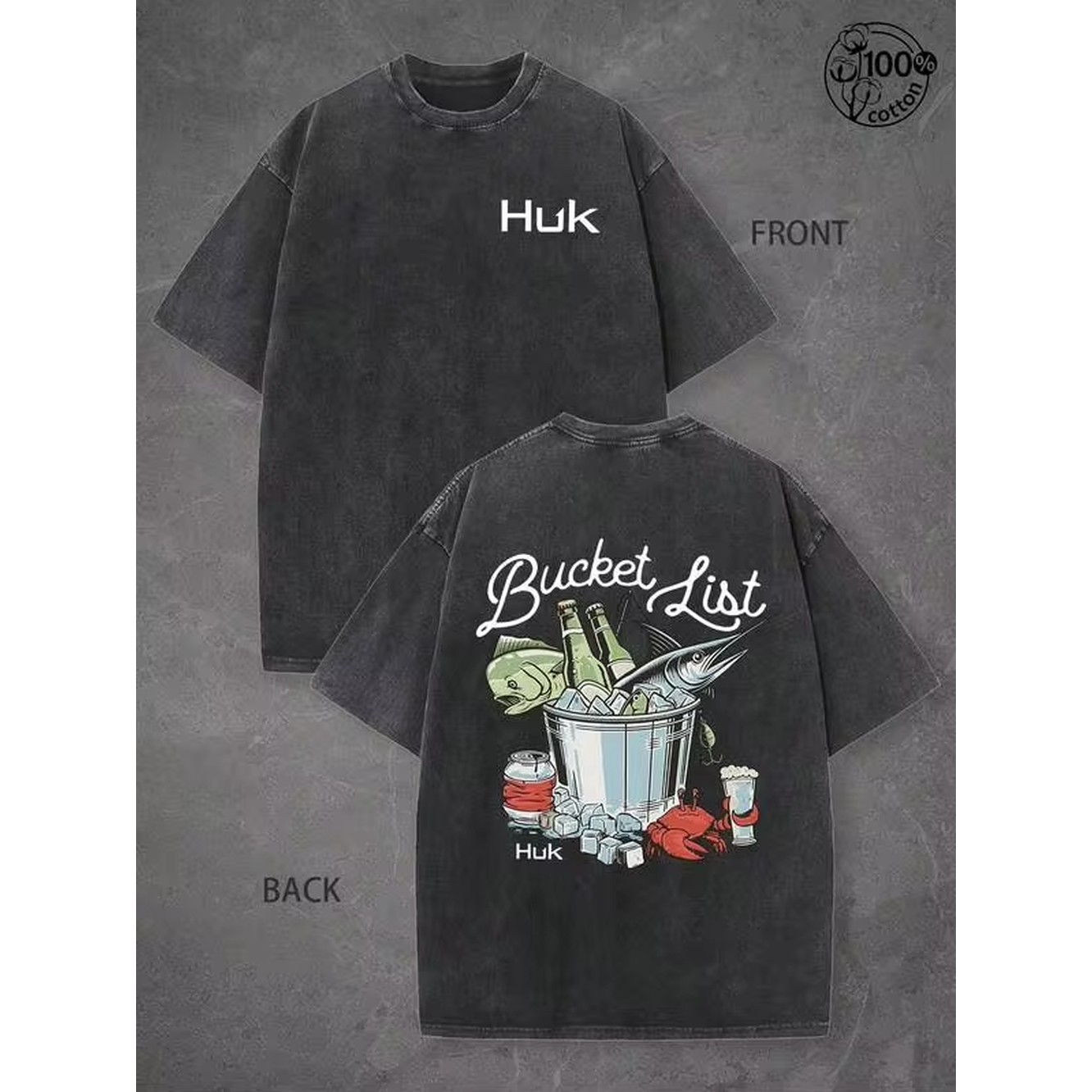 Outdoor Sports List - Huk バケットリスト フィッシング カブ エール グラフィック