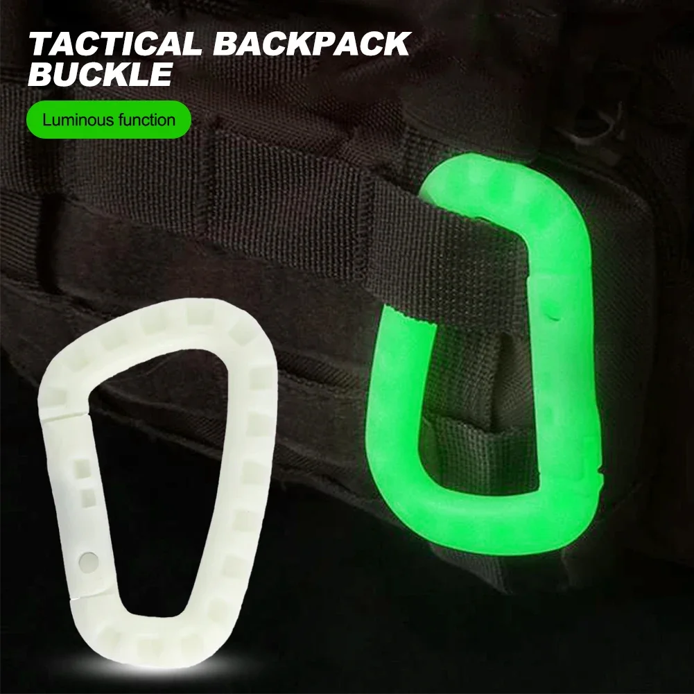 Outdoor Sports Store - 5 個 8.5 センチメートル発光戦術的なバックパックバックル高速カラビナフック D 形状モスケトン