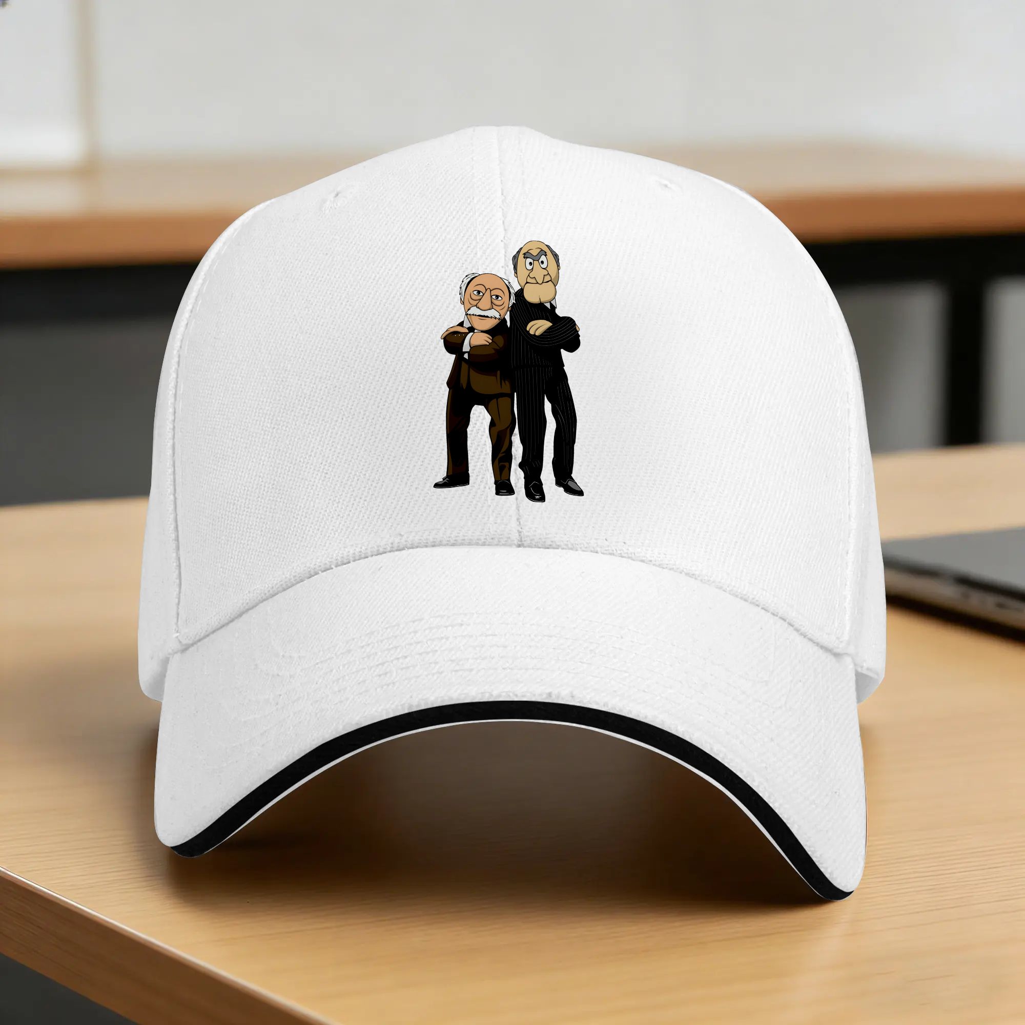 Outdoor Sport Ideas - Statler and Waldorf ベースボールキャップ y2k レトロ男性女性トラッカーハット日焼け止めデザインアウトドアスポーツスナップバックキャップギフトアイデア