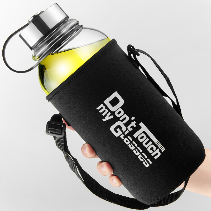 Gianxi-大容量のガラス製ウォーターボトル,ポータブル, - Outdoor Sport Glass Water Bottle のレビューと価格