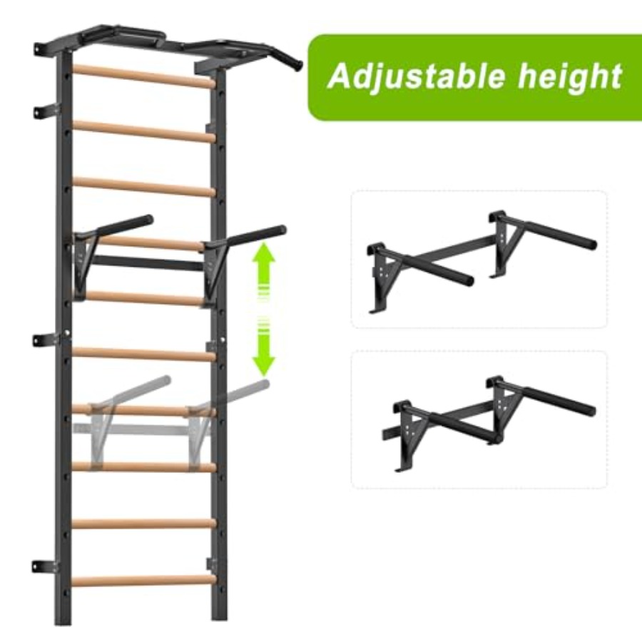 壁掛け体操用ストールバー 2x2 スウェーデンラダー 1穴付 - Gymnastic Bar Home のレビューと価格