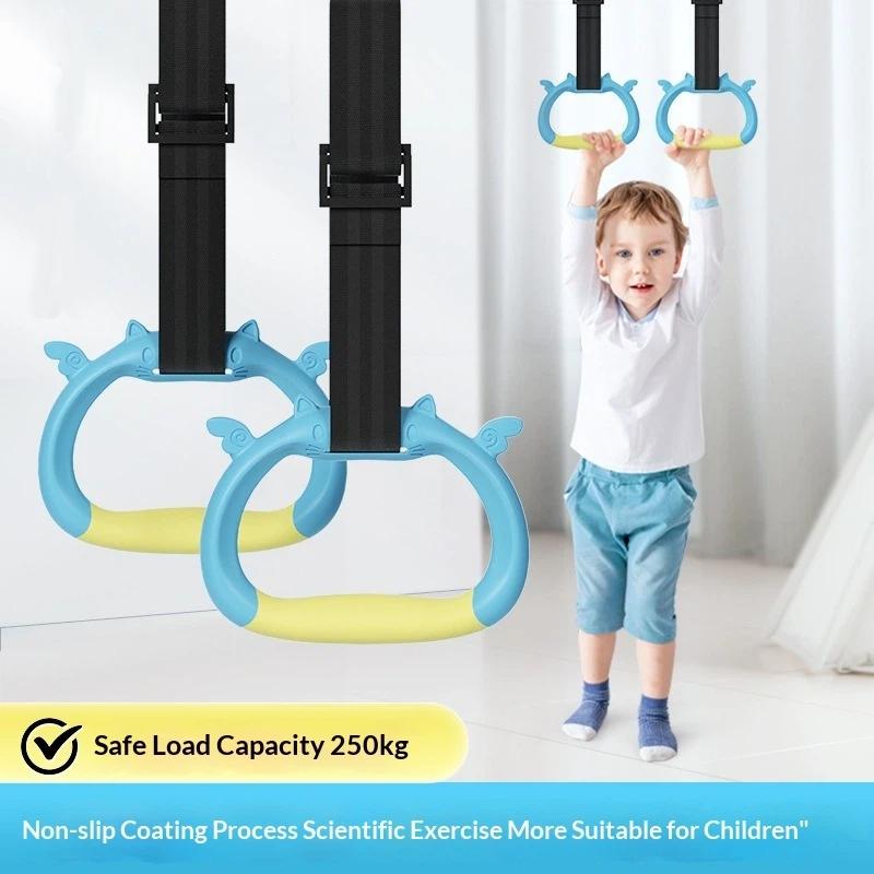 子供用体操鉄棒とリングセット、調節可能な吊り下げストラップ付 - Gymnastic Bar Home のレビューと価格