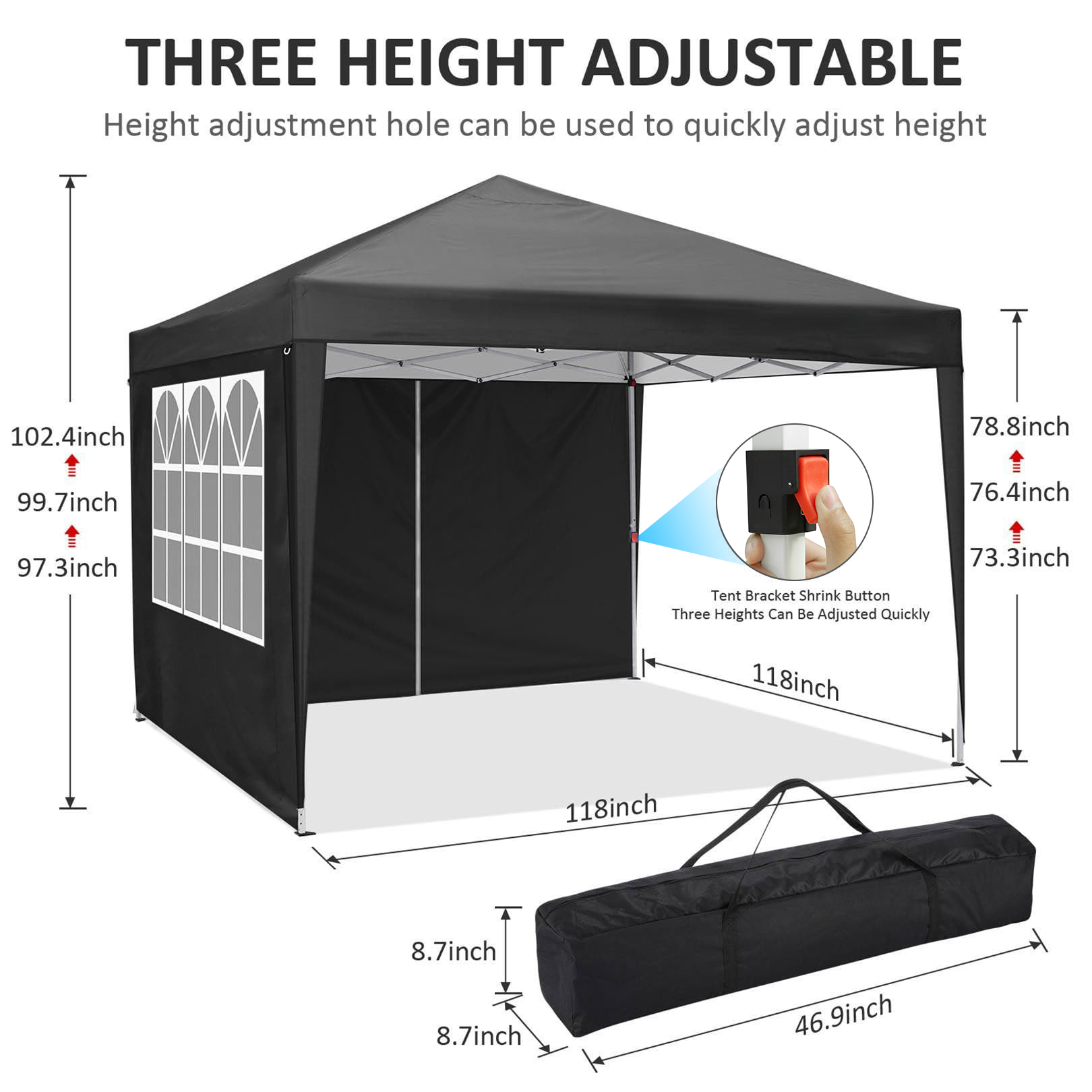 10x10フィート ポップアップキャノピーテント、10×10 - Outdoor Sports Center のレビューと価格