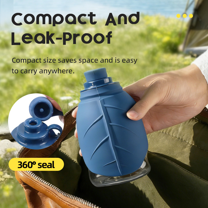 スポーツ携帯用ペット犬用ウォーターボトルシリコン製旅行用犬用 - Outdoor Sport Glass Water Bottle のレビューと価格