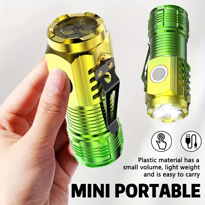 ペンクリップ付きミニ 3LED 懐中電灯、夜間歩行、ポータブ - Outdoor Spotlight のレビューと価格