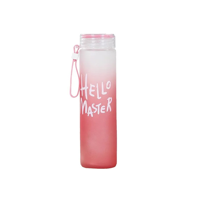 350ml スポーツシリコンレタータンブラー アクティブなラ - Outdoor Sport Glass Water Bottle のレビューと価格