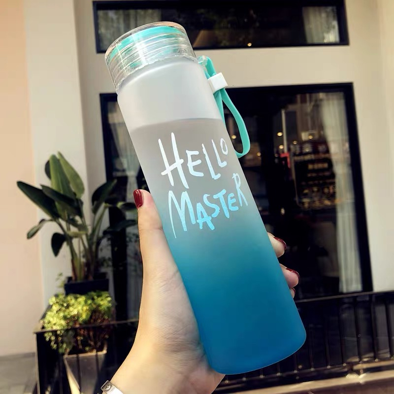 350ml スポーツシリコンレタータンブラー アクティブなラ - Outdoor Sport Glass Water Bottle のレビューと価格