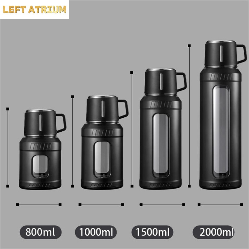 大容量2Lガラス製ウォーターボトル、ストレーナー・インフュー - Outdoor Sport Glass Water Bottle のレビューと価格